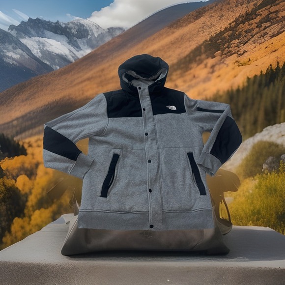 The North Face Men's Highrail Fleece Jacket Antelope Gray Size Large Ski Snow - Picture 1 of 16
